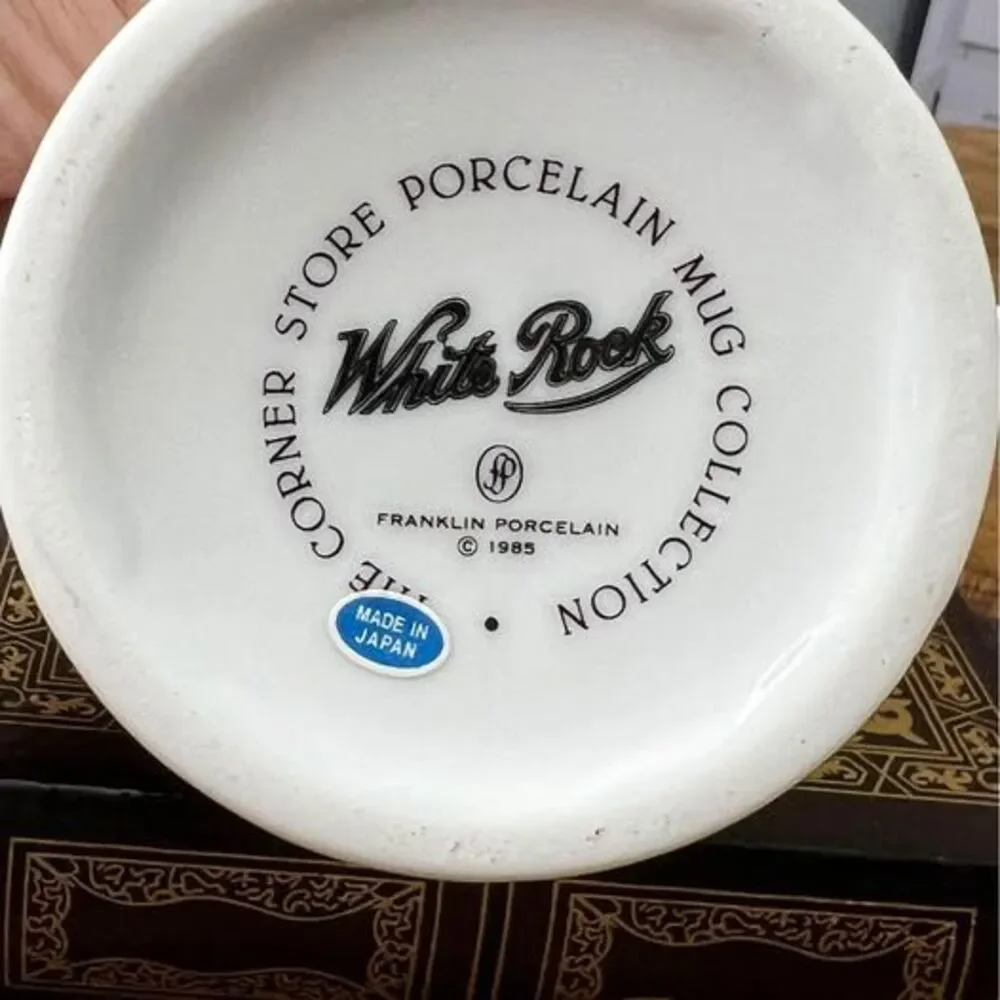 Porcelain Mug Collection Franklin Porcelain 1985, White Rock The Corner Store
